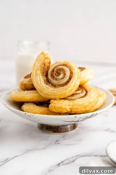 Cinnamon Sugar Puff Pastry Swirls.