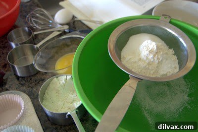 Orange zest added to dry ingredients.