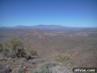 Another scenic mountain view with sparse vegetation