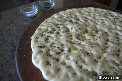 Baked Rosemary Flatbread, golden brown and ready to serve