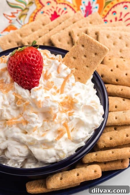 Coconut Pineapple Cloud Dip 7 Tropical dessert dip.