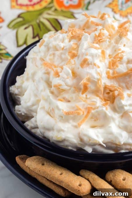 Coconut Pineapple Cloud Dip 9 An easy tropical dessert dip.