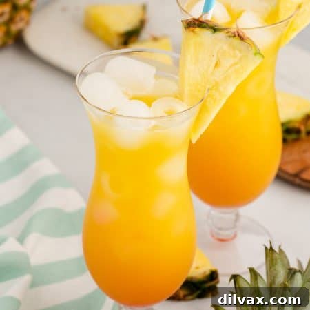 Tropical Empress 11 An ice cold cocktail made of rum, orange and pineapple juices.