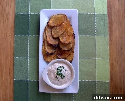 Crispy Baked Taco Potato Chips with Fresh Chili-Cilantro Dip 2 Delicious baked taco chips with chili-cilantro dipping sauce, perfect for game day
