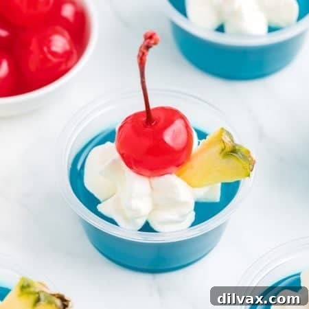 Blue Hawaiian Jello Shots