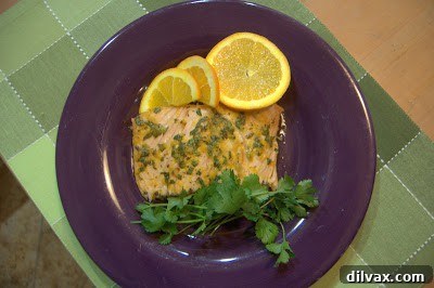 Honey-Glazed Ginger Salmon 4 Cooked Ginger Honey Salmon on a plate