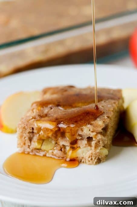 Baked Apple Cinnamon Pancake, showcasing its delightful autumn aesthetic.