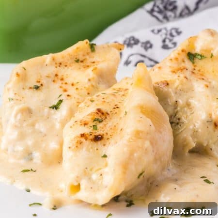 Chicken Alfredo Stuffed Shells