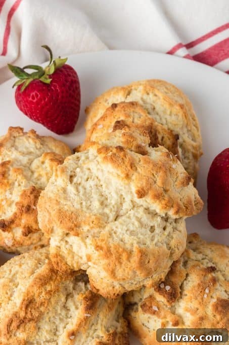 Easy biscuits for strawberry shortcake, ready to be prepared