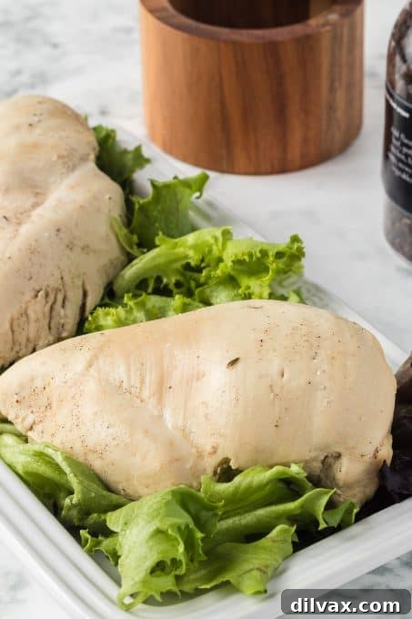 Perfectly Poached Chicken Breasts