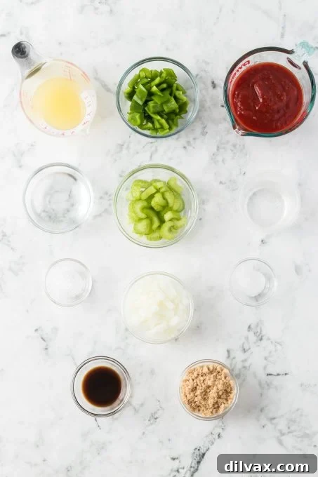 Essential ingredients for the best Homemade BBQ Sauce