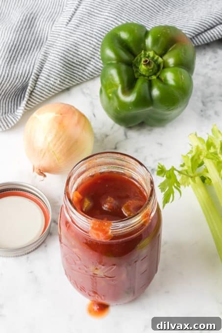 Homemade BBQ sauce with fresh green pepper, onion, and celery