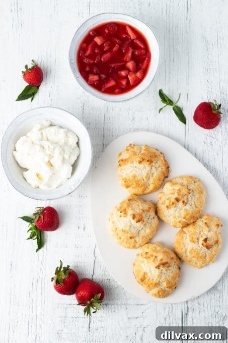 Ingredients needed for a delicious homemade Strawberry Shortcake.