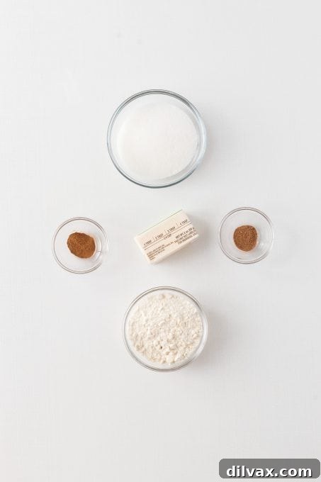 Sun-Kissed Peach Loaf 6 Ingredients for the crisp and flavorful cinnamon crumble topping of Peach Bread.