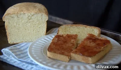 Nook and Cranny Loaf 9 Another inviting visual of homemade English Muffin Bread, perhaps a close up of the beautiful crumb.