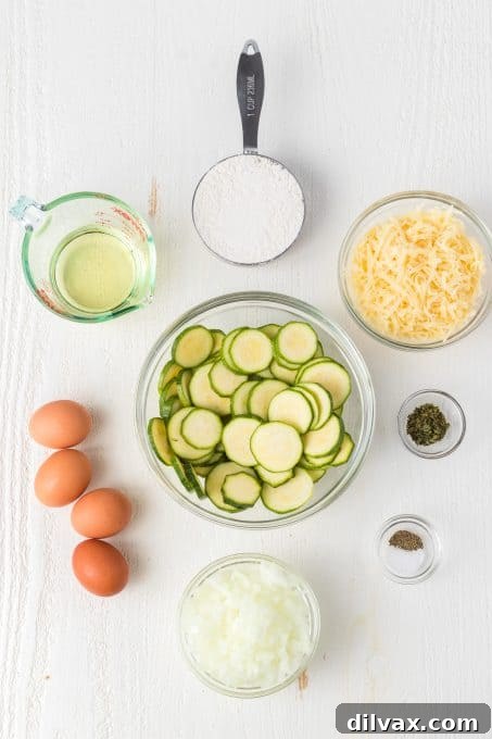 Ingredients for Zucchini Casserole
