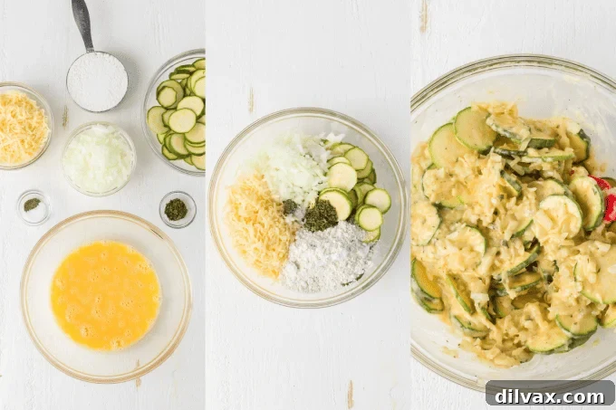 Process photos for Zucchini Casserole.