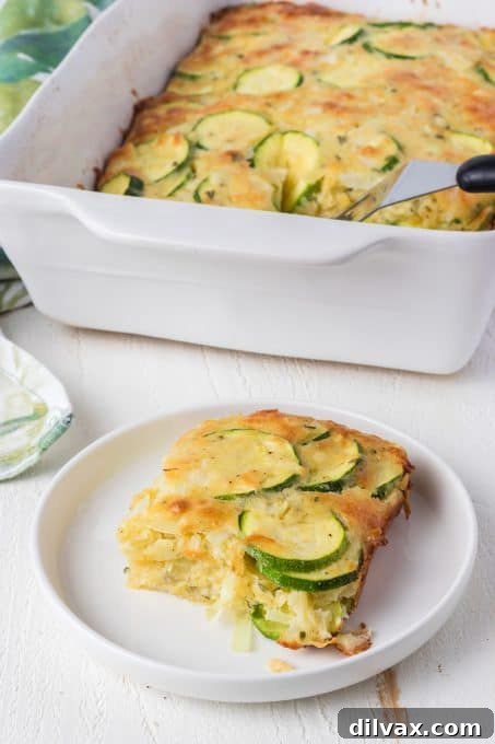 Easy side dish casserole made with cheese, zucchini and Bisquick.
