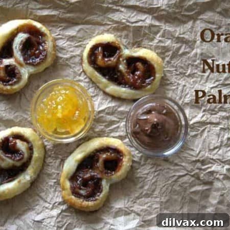 Orange Nutella Palmiers, ready to be enjoyed.
