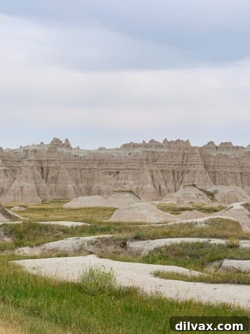 Badlands National Park, South Dakota, showcasing its unique geological formations