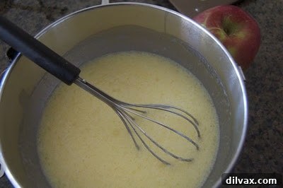 Wet ingredients for muffin batter