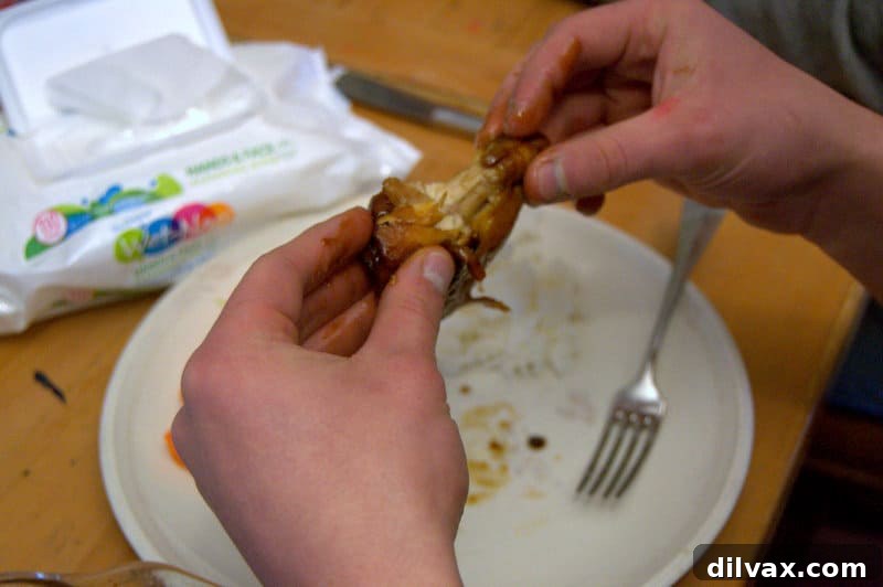 Serving of Baked Chinese Chicken Wings on a platter