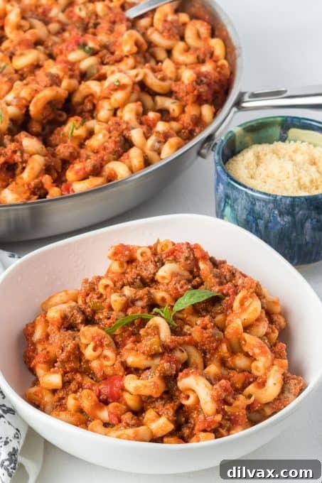 A bowl of American Goulash.
