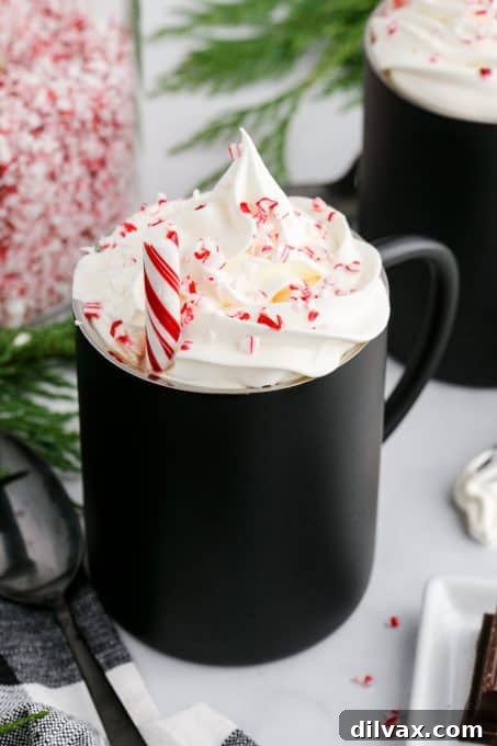 Homemade Peppermint Mocha Latte.