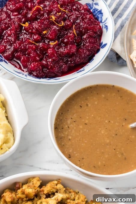 Rich brown gravy perfect for Thanksgiving and beyond.
