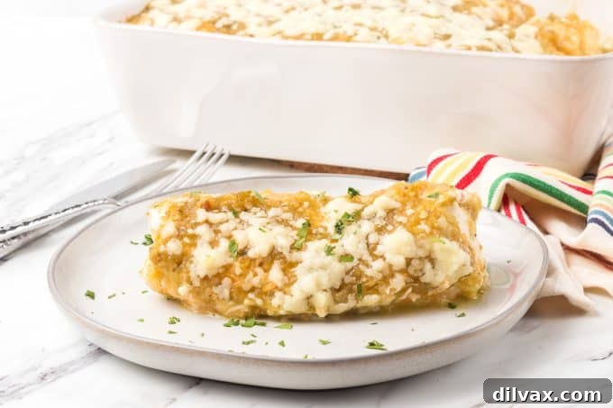 Creamy Chicken Enchiladas ready to serve