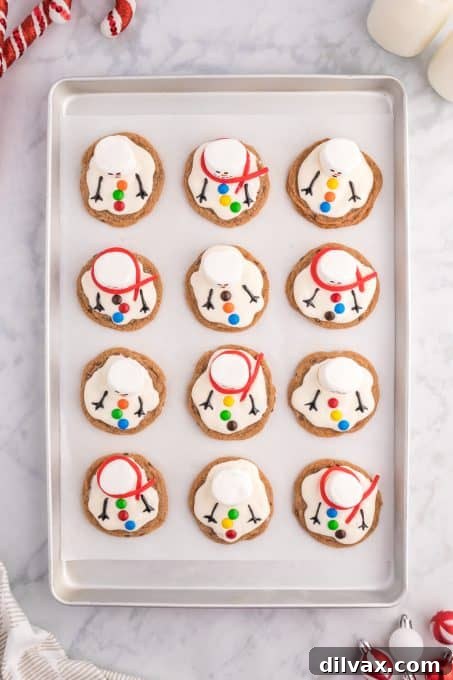 Finished Snowmen cookies.