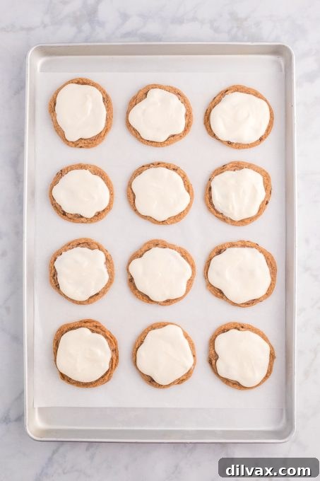 Iced hot cocoa cookies for melted snowmen.