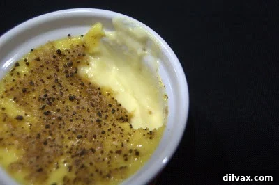 Finished Eggnog Crème Brûlée, served and ready to eat