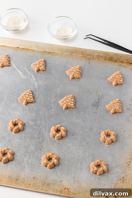 Chai Spice Spritz Cookies 7 Decorating Spritz Cookies