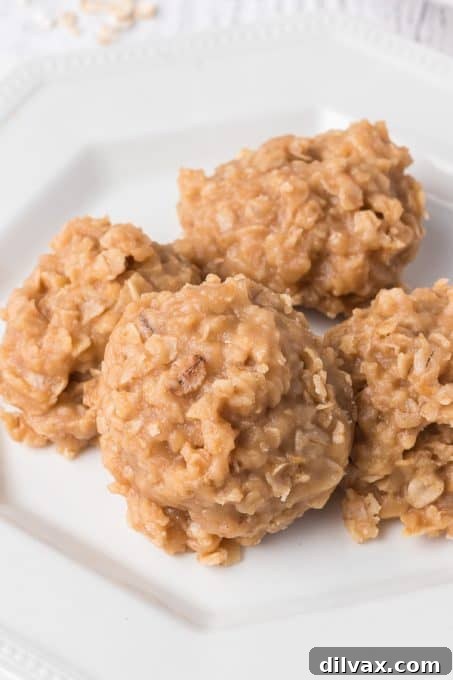 Peanut butter is the star ingredient, making these no-bake cookies incredibly easy and awesome.