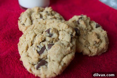 Stack of Peanut Butter Oatmeal Chocolate Chip Cookies