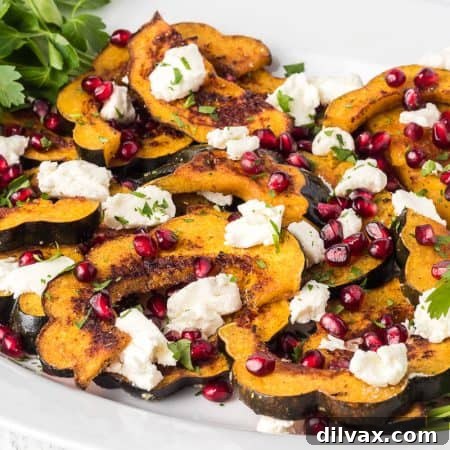 Roasted Acorn Squash with Goat Cheese