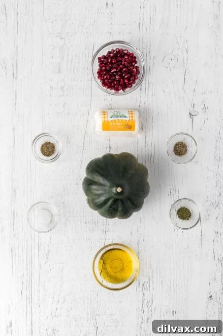 Tangy Roasted Acorn Squash with Goat Cheese 4 All Ingredients for Roasted Acorn Squash with Goat Cheese