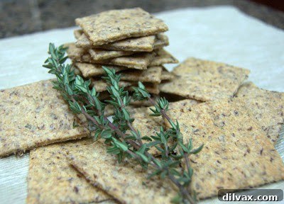 A handful of freshly baked homemade wheat crackers, showcasing their texture and golden color.