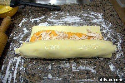 Savory Butternut Chicken Pinwheels on Sautéed Spinach with a Rich White Wine Mushroom Sauce 12 img 351 11