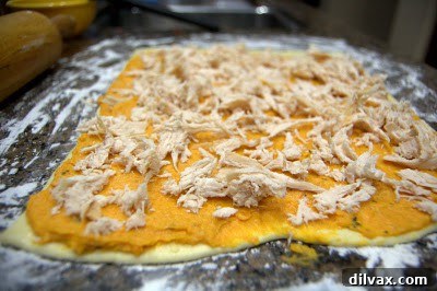 Savory Butternut Chicken Pinwheels on Sautéed Spinach with a Rich White Wine Mushroom Sauce 10 img 351 9