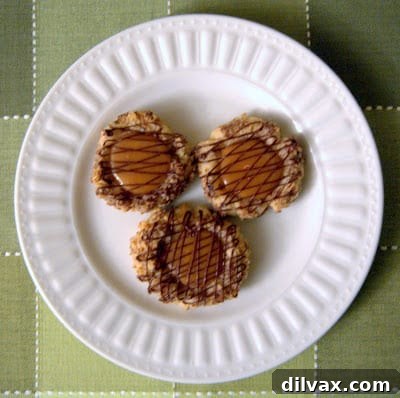 Golden Caramel Thumbprint Bites 16 An artistic arrangement of Caramel Thumbprint Cookies, perfect for a festive table setting or as a thoughtful gift.