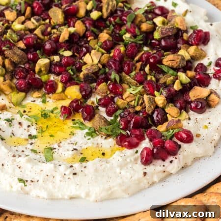 Whipped Feta Cheese with Arils and Pistachios