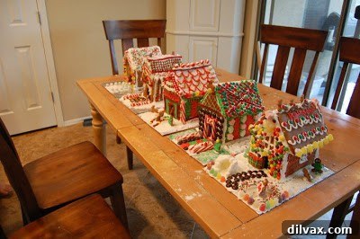 Another creative gingerbread house, showcasing unique design elements and festive details