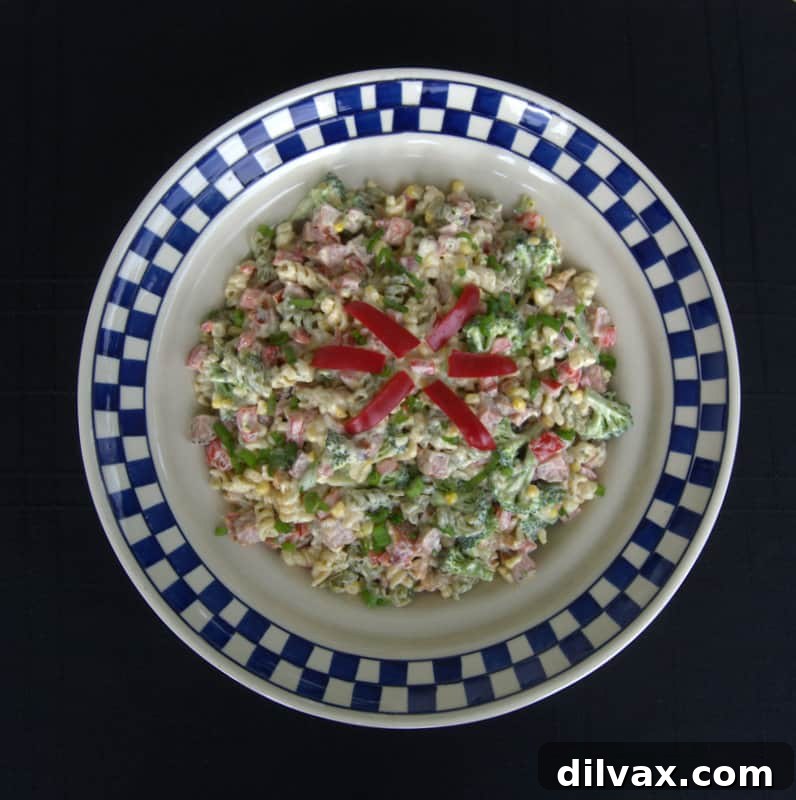 Sausage Veggie Pasta Salad - a hearty side or complete meal with a great combination of flavors!