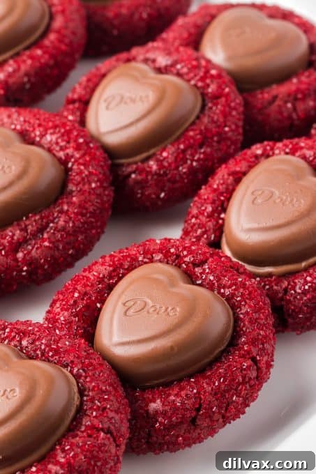 Chocolate hearts on chocolate cookies!