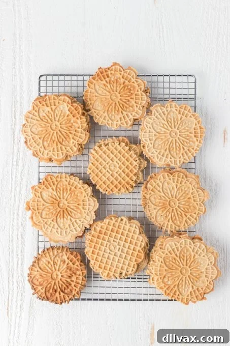 Aromatic Chai Pizzelles 5 Chai Italian waffle cookies.