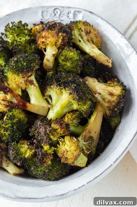 Garam Masala Roasted Broccoli 10 A final presentation of Garam Masala seasoned and roasted broccoli.