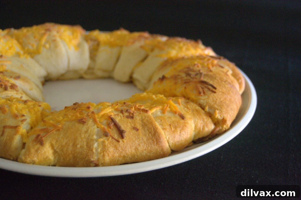 Budget-Friendly Barbecue Chicken Salad Crescent Ring 2 Delicious Barbecue Chicken Salad Crescent Ring with melted Velveeta cheese, perfect for an easy family dinner