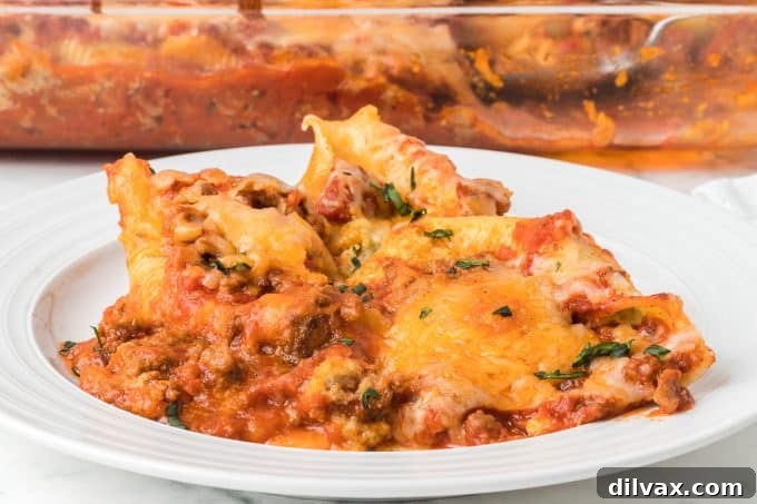 Easy Stuffed Shells with Cottage Cheese, golden brown and bubbly